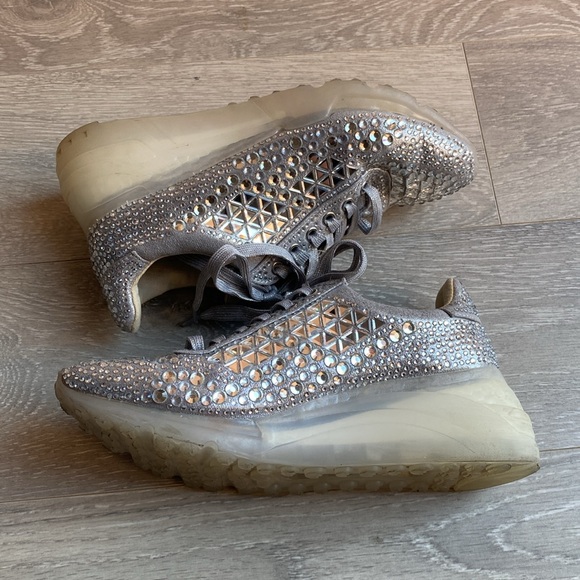 Steve Madden sparkly Carissa sneakers 8 mirror disco - Picture 6 of 14